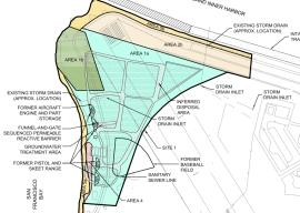 Site 1 landfill map.  Area 1b is the Burn Area as it was originally configured.  